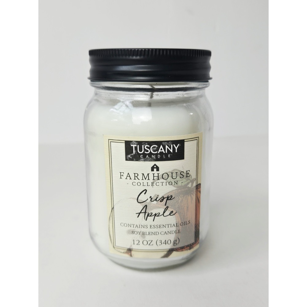 Tuscany Candle Farmhouse Collection Crisp Apple 12 oz glass jar